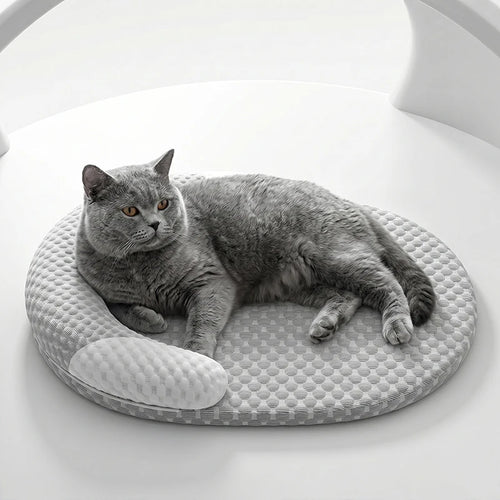 Cooling Dog Bed Summer Ice Silk Cat Mat Oval Pet Nest Breathable Heat Dissipation Cooling Pad for Small Medium Large Dogs Cats