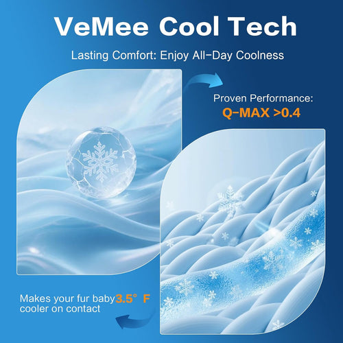 Cooling Mat for Dogs, Arc-Chill Q-Max>0.4 Washable Breathable Pad | Dog Cooling Mat with Non-Slip Base, Non-Toxic Foldable Pad, Fast Heat Release for Indoor Outdoor Car Summer Use
